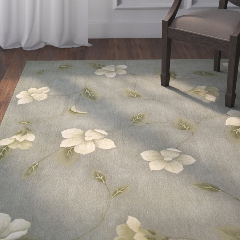 Galiya Wool Floral Indoor Rug, Rectangle 3'6" x 5'6"
