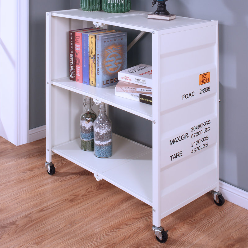 Book Cart Bookcase, White