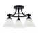 Paramount 3 Light Semi-Flush Shown In Matte Black Finish With 7" White Muslin Glass