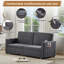 Fabric 207cm King Size Independent Pull Out Sofa Bed with Cup Holders, Side Pockets-2131764631