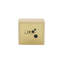 Square Desk Alarm Clock in Brass with Glow-in-the-Dark Hands