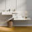 40" x 19” Double Layers Floating Vanity Stone Resin Wall-Mounted Vessel