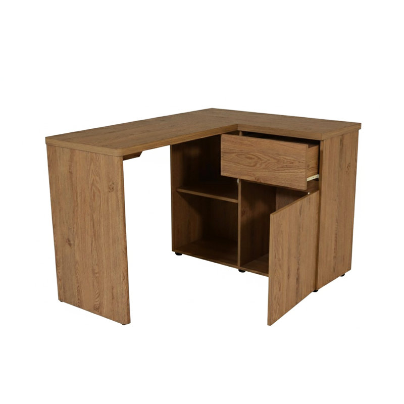 Hollice L-Shaped Writing Desk, Montana Oak