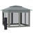11X11FT Pop Up Gazebo, Mosquito Net For Outdoor Use With Carry Bag (Dark Gray)-125125332