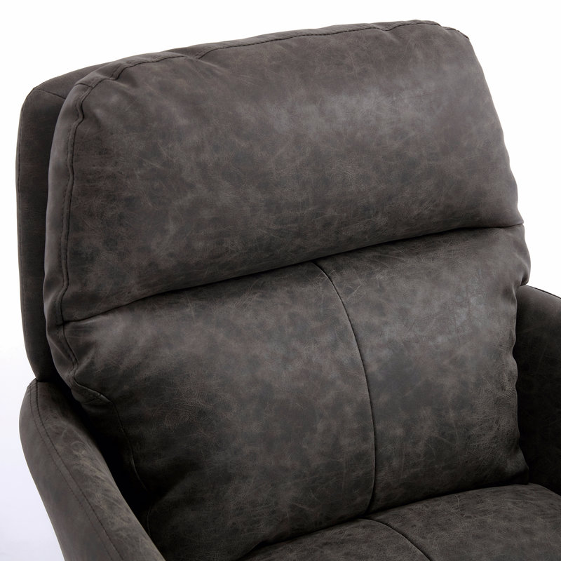 Cuir artificiel, cuir synthétique, base noire, hauteur réglable, convient au bureau, à la chambre à coucher, à la coiffeuse et à d'autres environnements. Une chaise de bureau. Gris