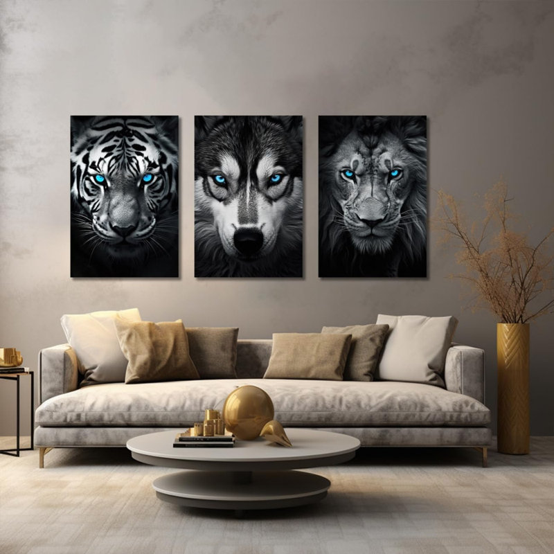 3 Piece No Frame Print on Canvas