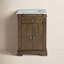Meuble-lavabo en bois et marbre l 24 po Garza, brun-1448225507