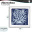 Giclée encadrée de corail blanc sur fond indigo, design par Patti Bishop-1209331447-1209331444