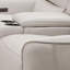 Causeuse inclinable électrique Pono, cuir grainé beige