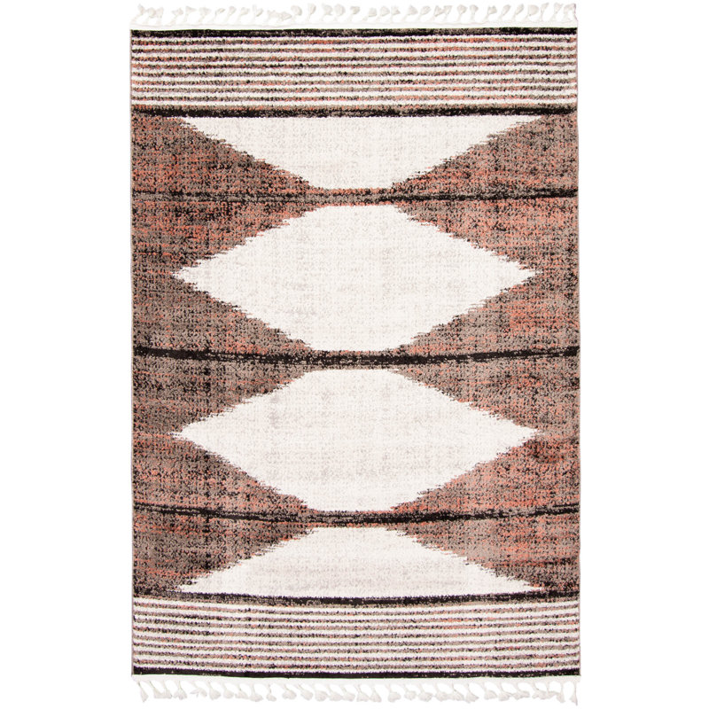 Tapis ivoire Abdul-Rahim Losange, Rectangle 7 pi 10 po x 10 pi 5 po