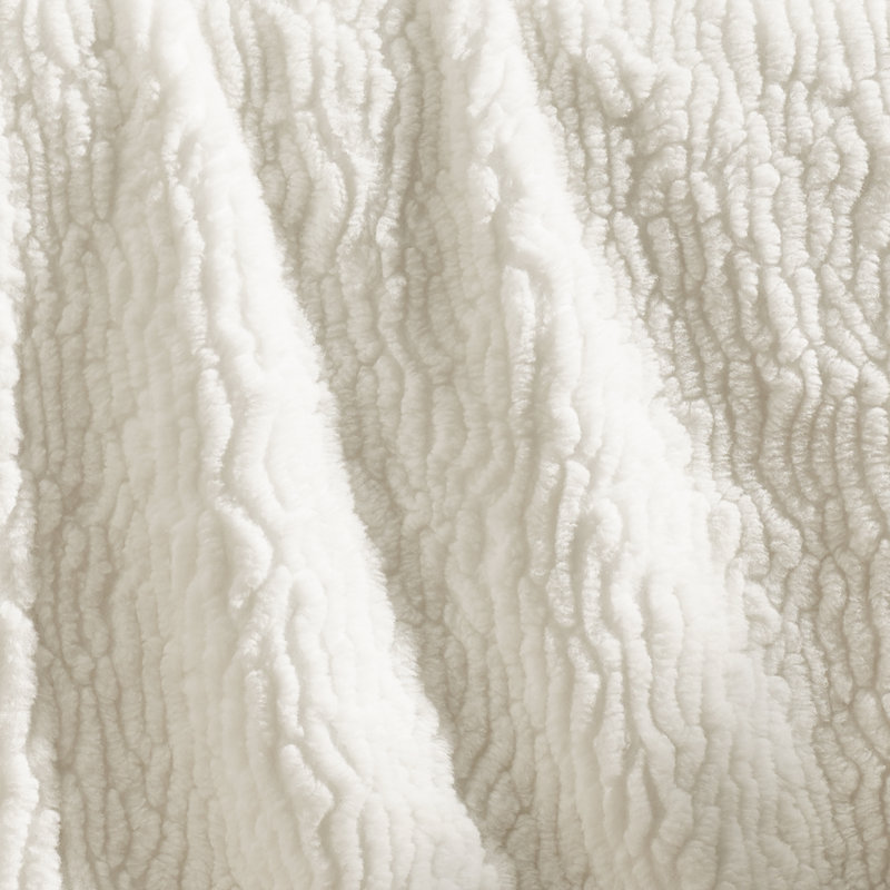 Textured Wave Faux Fur 150x200cm Blanket Throw