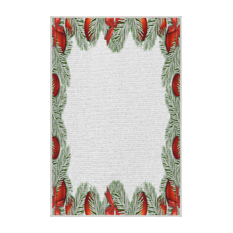 Floral Indoor Rug, Rectangle 4' x 6'
