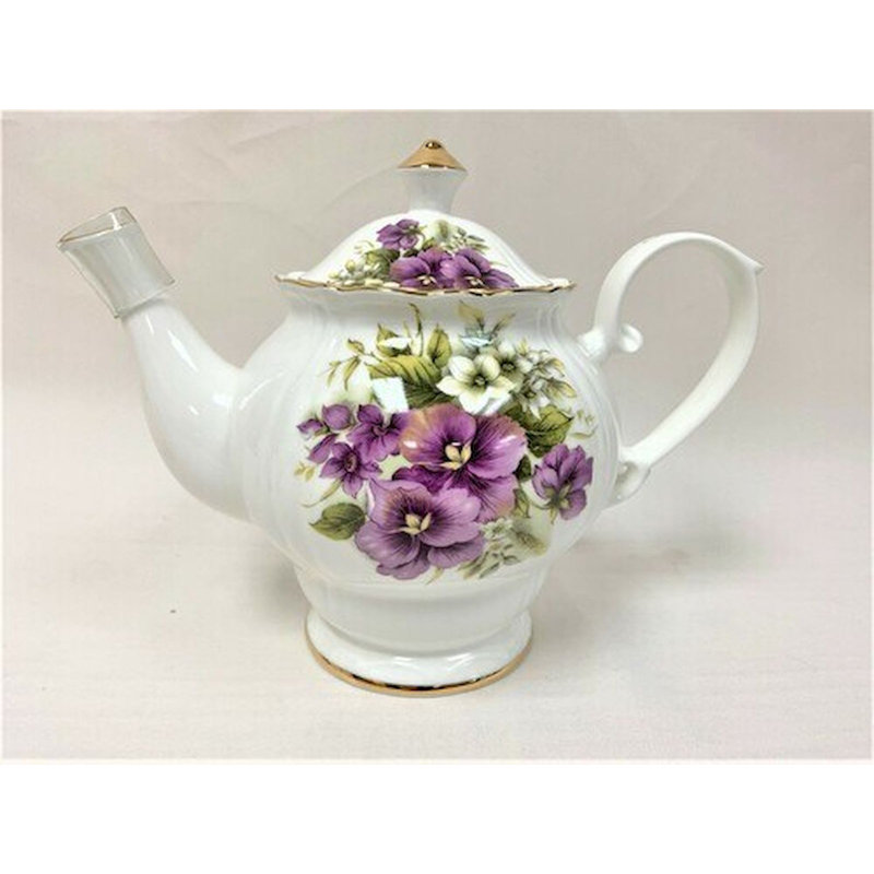 Rosdorf Park Austina 27oz. Floral Teapot