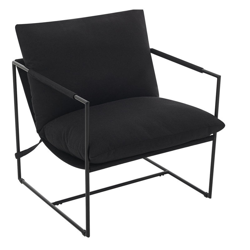 Upholstered Accent Chair, Black