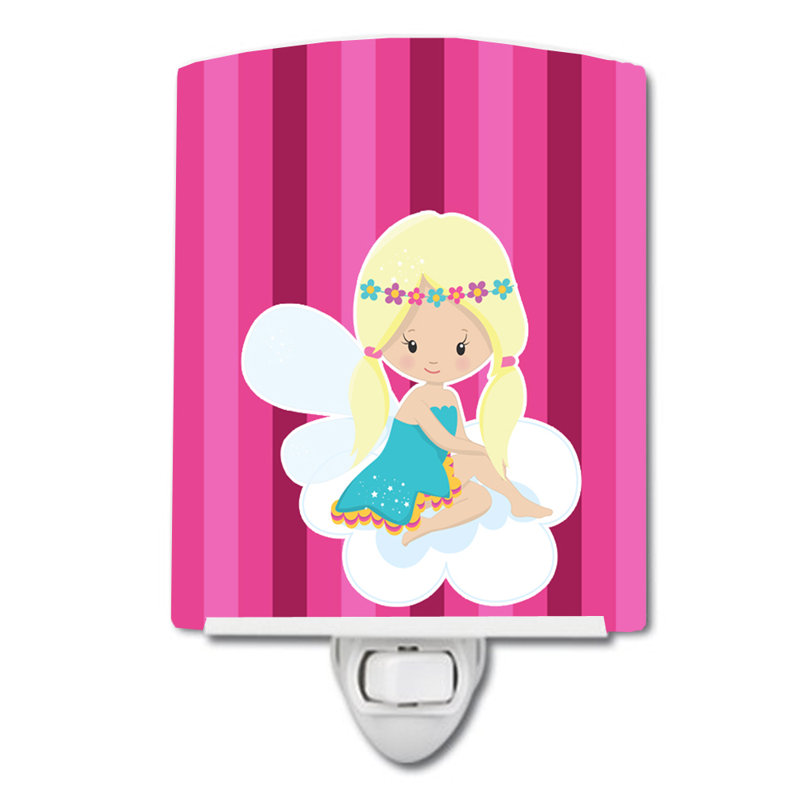 Éclairage de nuit en céramique fée blonde