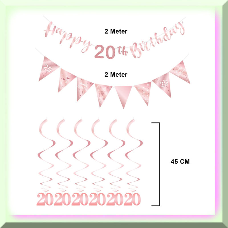 Rose Gold Glitter 85 Years Loved Banner