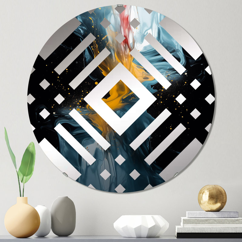 Antwane - Miroir décoratif diamant, 23,6 po x 23,6 po