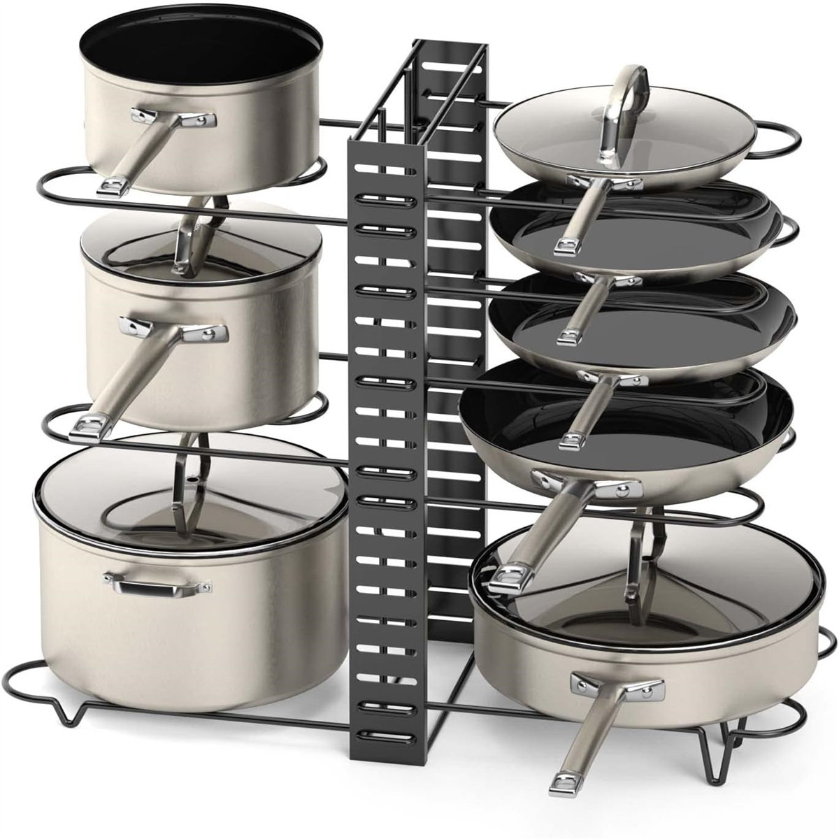 Prep & Savour Metal Countertop / Cabinet Pot Rack