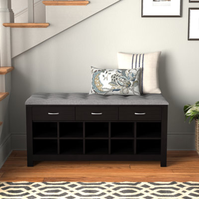 Modern and Contemporary Upholstered Cushioned Entryway Bench