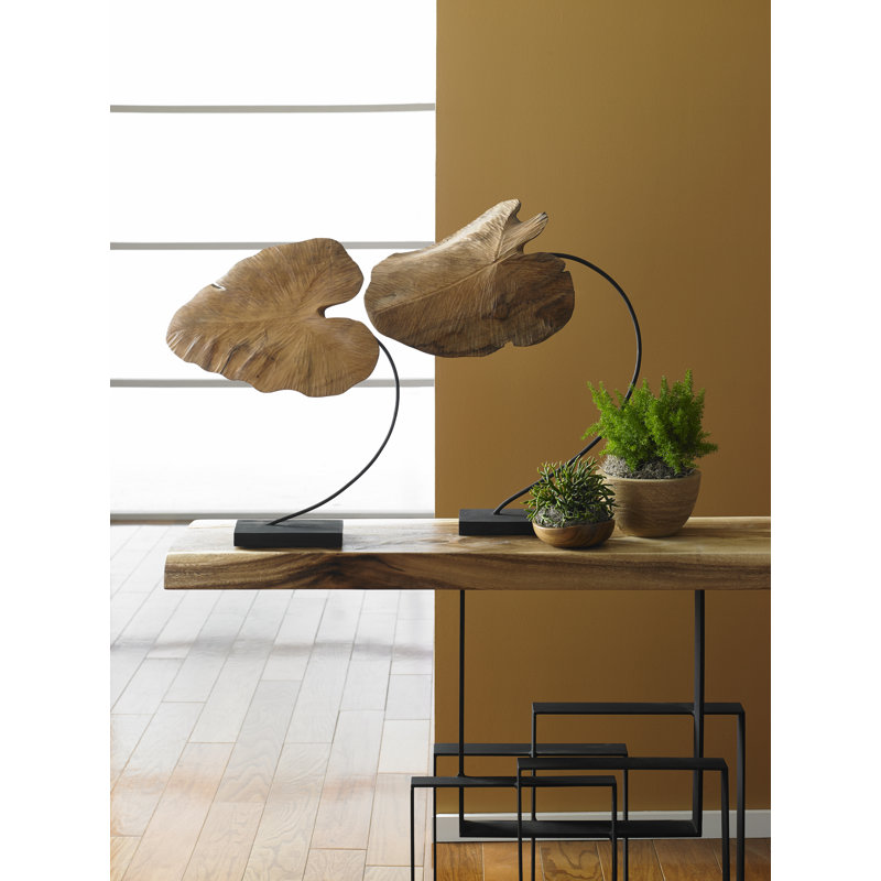 Sculpture feuille sculptée