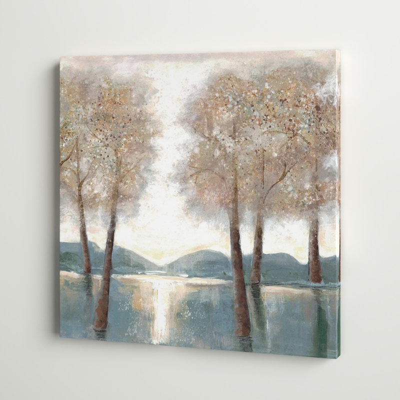 " Approaching Woods II " by Doris Charest, 12" H x 12" W x 0.75" D, Wrapped Canvas, No Mat