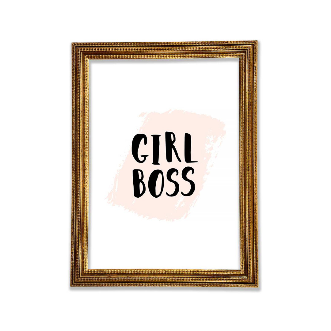 Girl Boss Gerahmter Druck Wandkunst