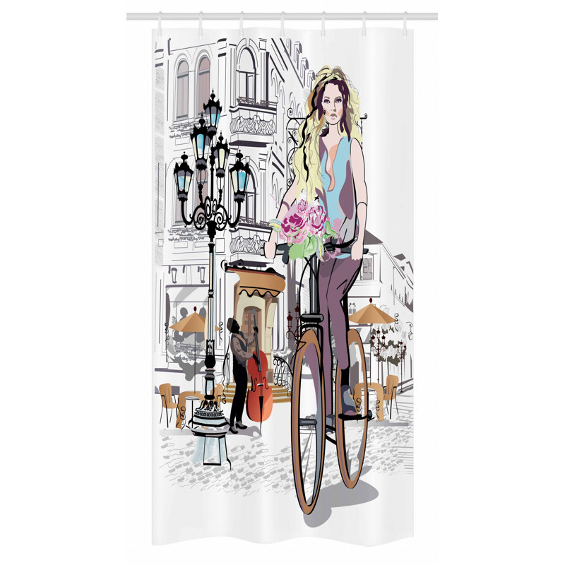 Shower Curtain with Hooks Included, 36" W x 72" L