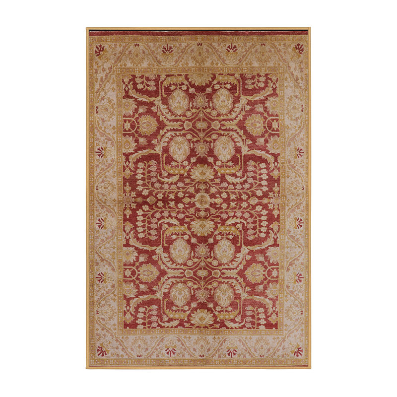 Tapis oriental beige / rouge Rathulf, Tapis de couloir 2 pi x 5 pi
