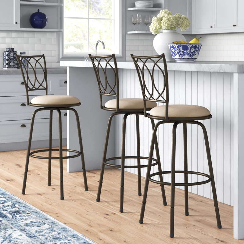 Basche Swivel Adjustable Height Bar Stool