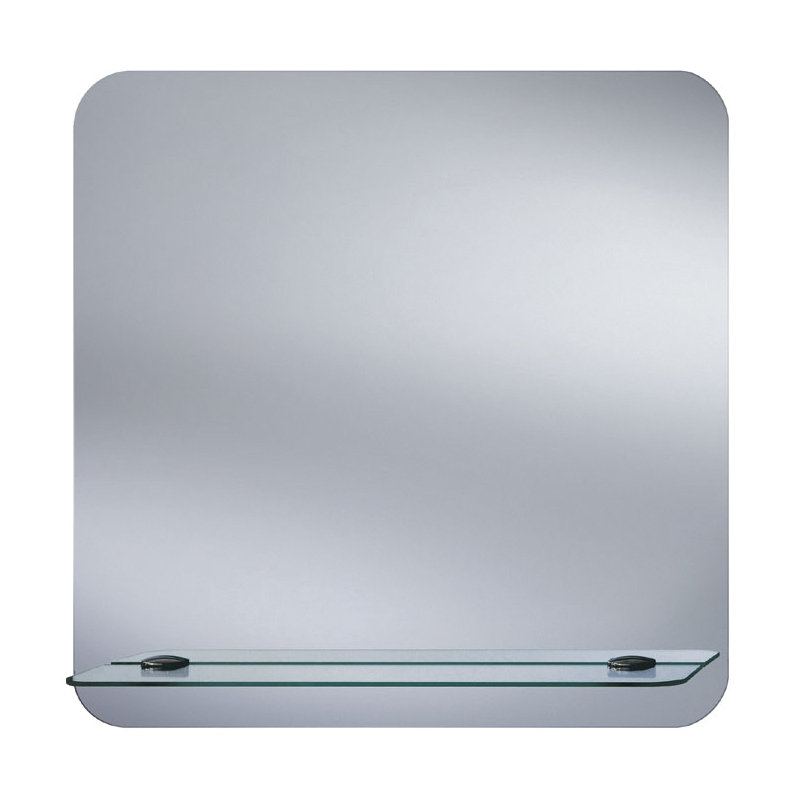 Setsuko Flat Wall Mirror with Shelves