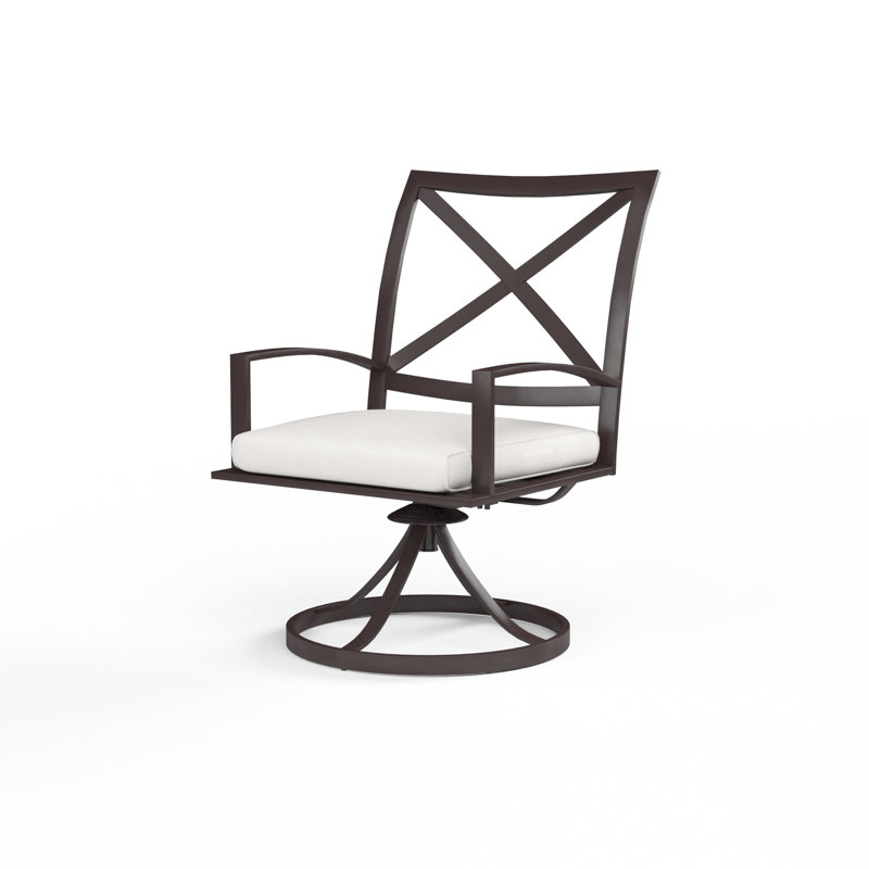 La Jolla Outdoor Dining Armchair, Canvas Flax Sunbrella®