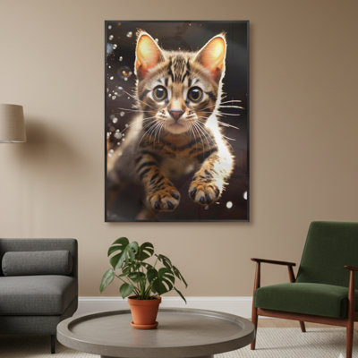 Single Picture Frame LED Illuminated Wall Art Wall Art on Glass / Aluminium