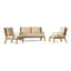 Hadley Outdoor 3 - Piece Teak Conversation Set-547875443-624906733
