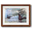 Seascape par Monet - impression encadrée rustique avec tableau mat-405508685-405508686