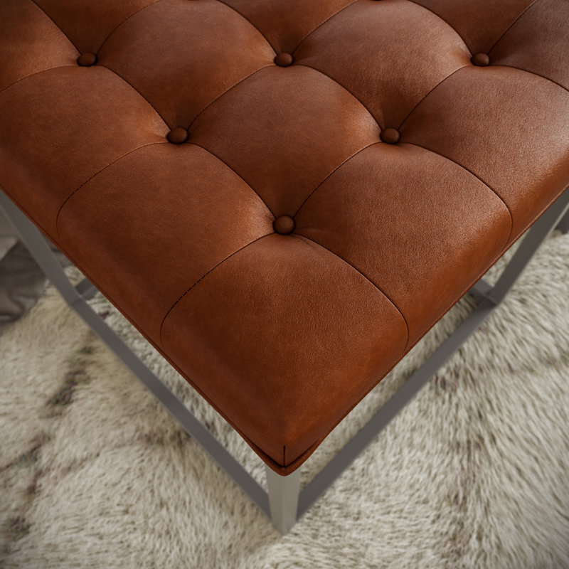 Bhorelal Faux Leather Ottoman