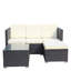 5 patios d'extérieur: Pe, intempéries, coussins beiges Delight de mobilier: coussins, table basse
