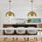 2-Light 16"  Gold Hammered Dome Industrial Pendant Light Fixtures for Kitchen Island -117443821