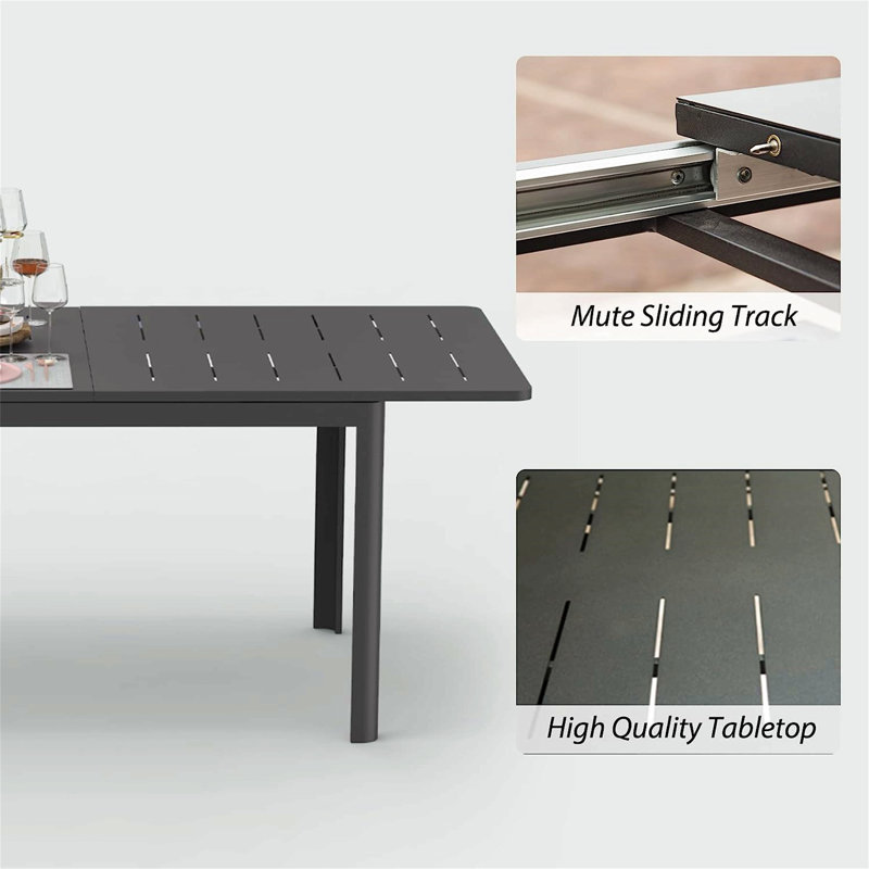 Table de salle à manger extensible pour l'extérieur