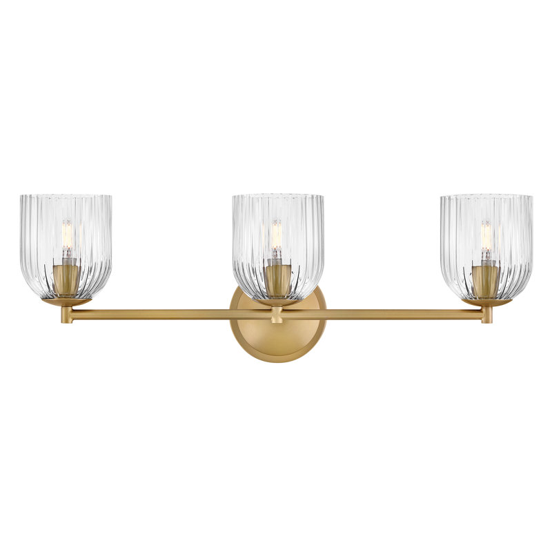 Hinkley Ava Medium Three Light Vanity, Clear
