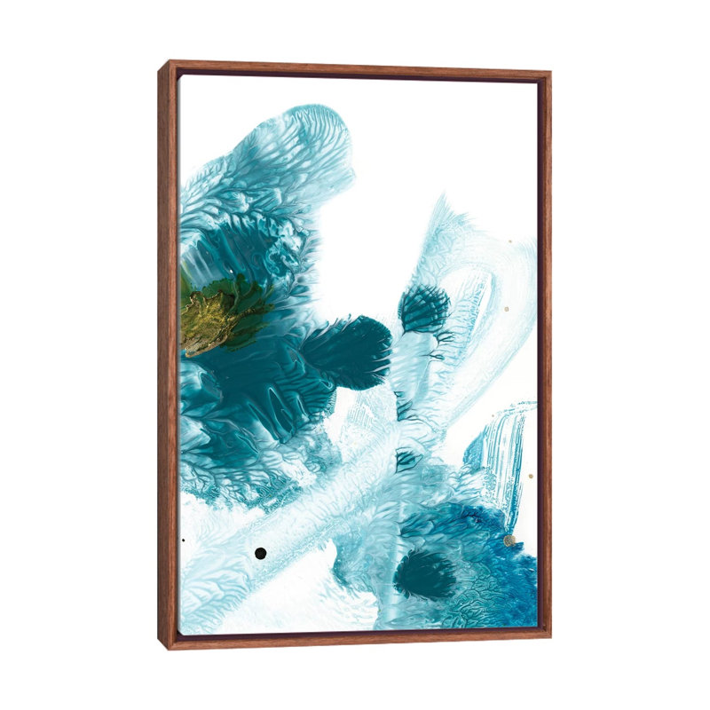 «Stardust Abstract II» par Ethan Harper - reproduction d'art, H 40 po x l 26 po x P 1,5 po, Toile classique avec cadre brun