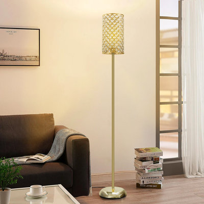 Heidee 66.5" Elegant Crystal Floor Lamp Modern Standing Lamp with On/Off Foot Switch