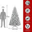 Arbre de Noël artificiel floqué avec support en métal-142940164