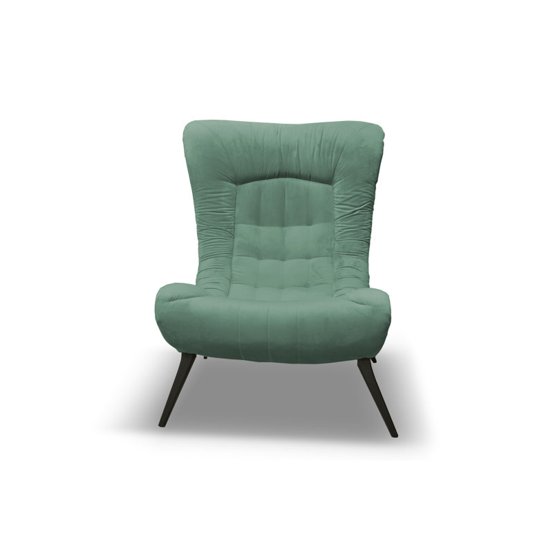 Mascarenaz Upholstered Slipper Chair, Mint