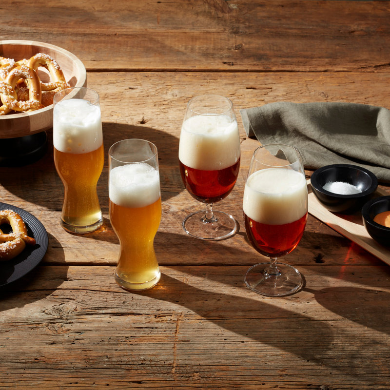 Tuscany Clear Glass 4-Piece Beer Glass Set