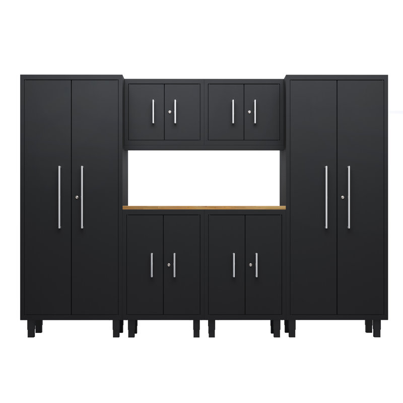 Ensemble d'armoires 7 pièces avec base, armoires murales et casiers 30 "Core Plus Series