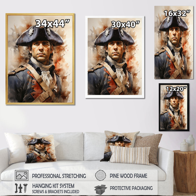 Filibert The American Revolutionary War I, Toile tendue, H 32 po x l 24 po x P 1 po