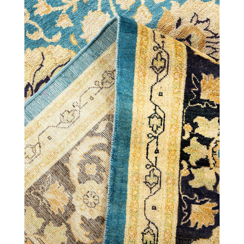 Tapis unique en laine noué à la main 7 pi 10 po x 10 pi Valeryia