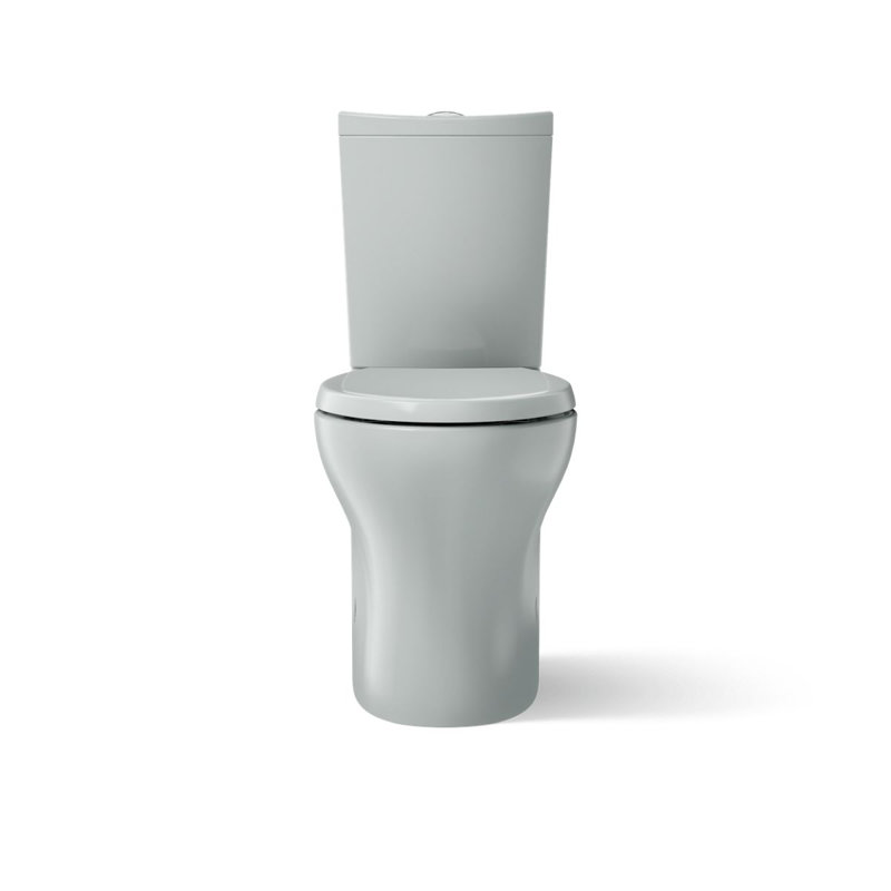 Persuade 1.6 GPF Elongated Two-Piece toilet (Seat Not Included), Ice Gray