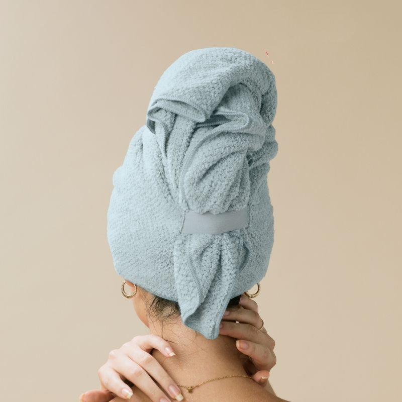 Hair Towel Wrap Super Absorbent Fast Drying, Blue