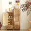 Console rectangulaire en bois massif brun-1062081457